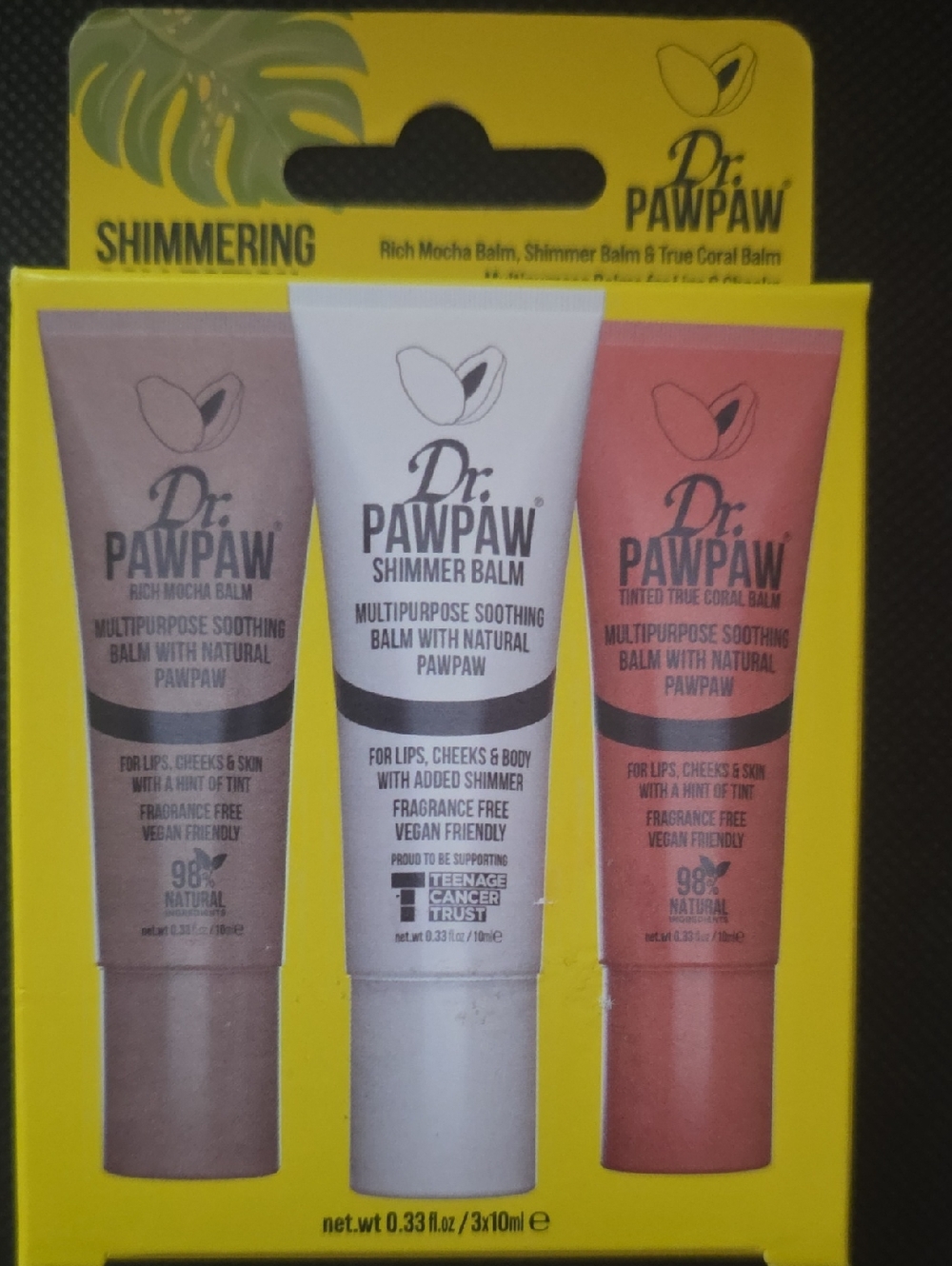 Dr PAWPAW Shimmering Collection Multipurpose Balm For Lips & Cheeks Gift Set NIB
